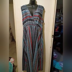 Striped Multicolor Maxi Dress